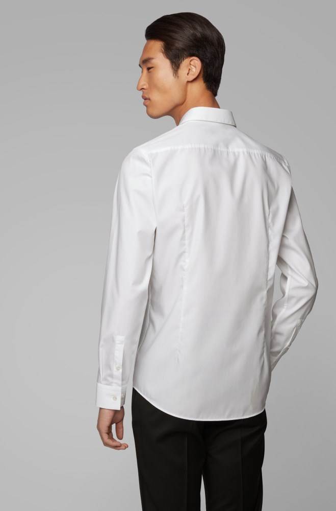 Hugo Boss Slim-fit shirt Hvite | t0jfnTfs