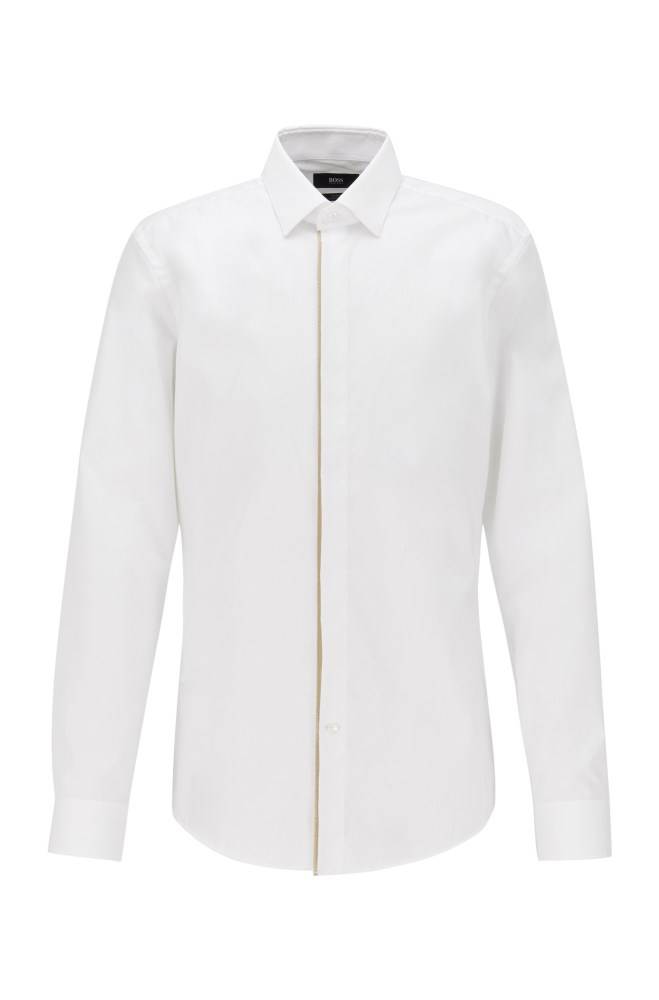 Hugo Boss Slim-fit shirt Hvite | t0jfnTfs