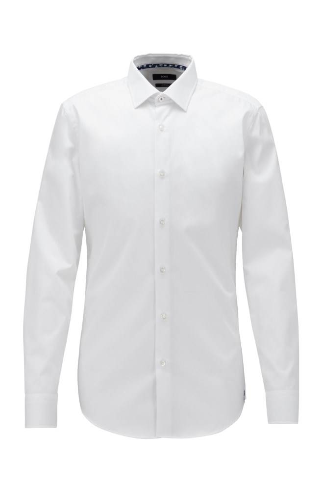 Hugo Boss Slim-fit shirt Hvite | uKvP4Ecp