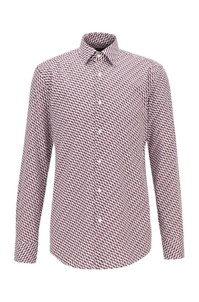 Hugo Boss Slim-fit shirt Lilla | LRBvfwAa