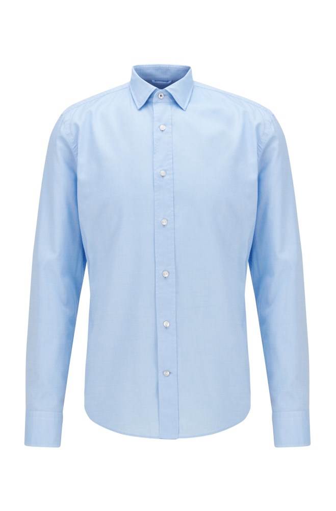 Hugo Boss Slim-fit shirt Lyse Blå | 2N2WjKhh