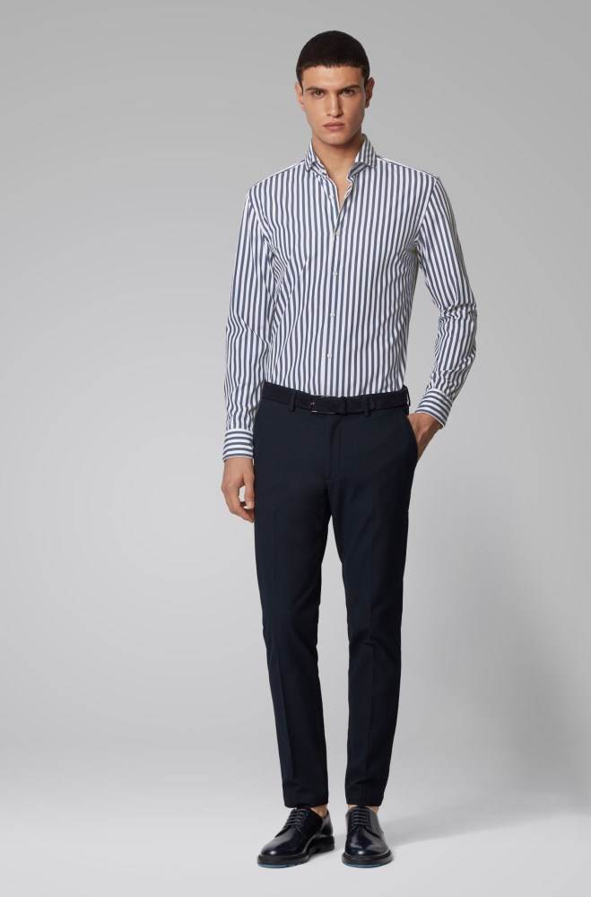 Hugo Boss Slim-fit shirt Lyse Blå | 2dkH7w66