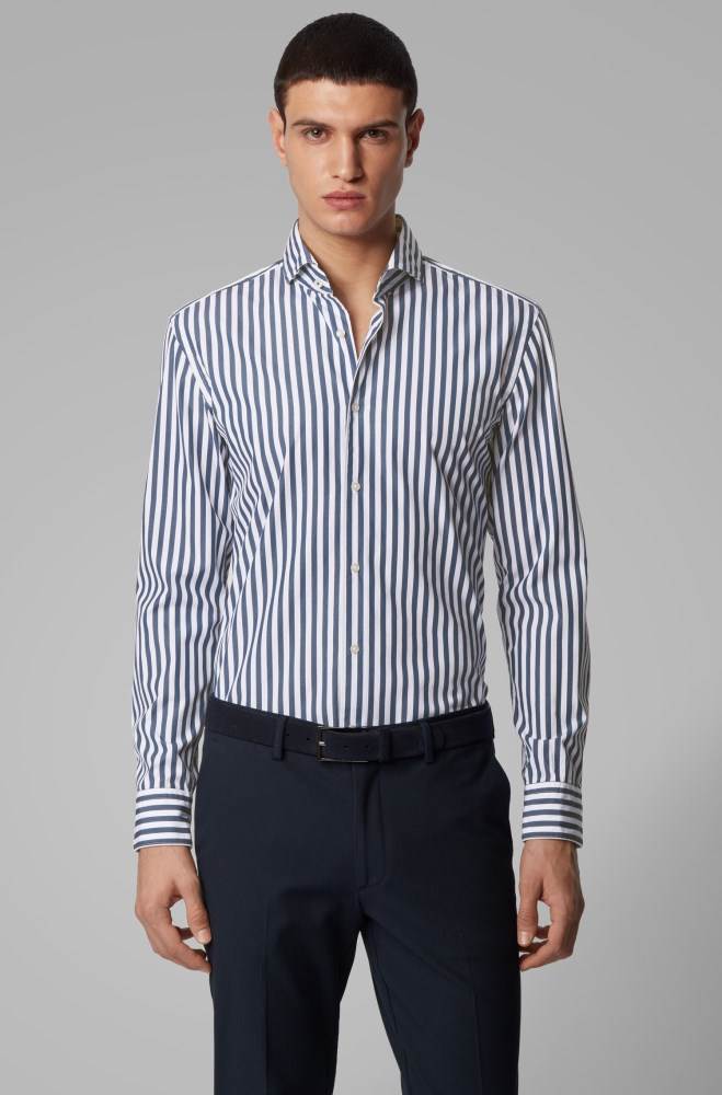 Hugo Boss Slim-fit shirt Lyse Blå | 2dkH7w66