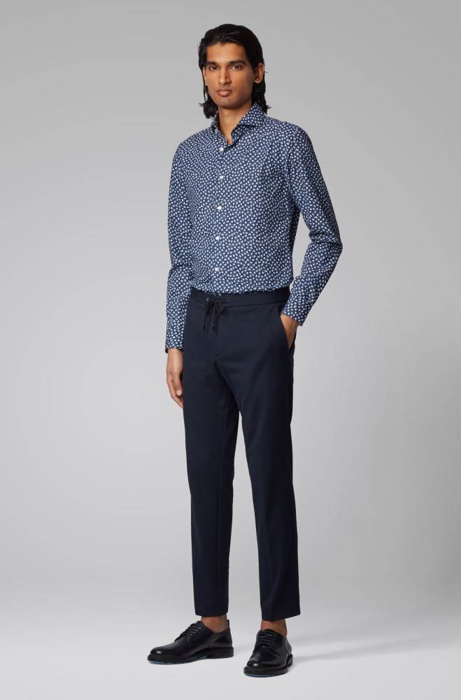 Hugo Boss Slim-fit shirt Lyse Blå | 3wYRwfVf