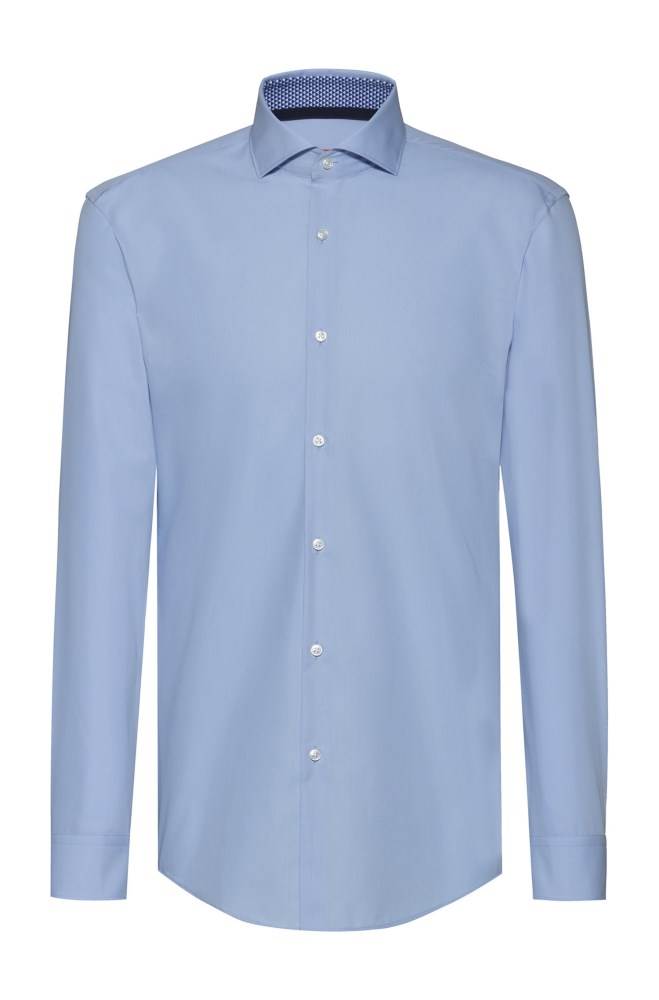 Hugo Boss Slim-fit shirt Lyse Blå | D0TNb4uP