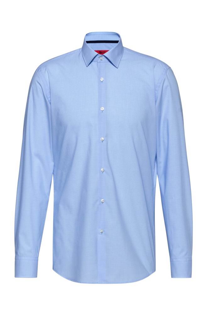 Hugo Boss Slim-fit shirt Lyse Blå | ExuWZqb1