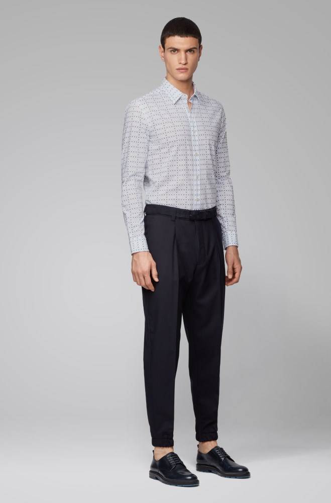 Hugo Boss Slim-fit shirt Lyse Blå | FOnHDKhm