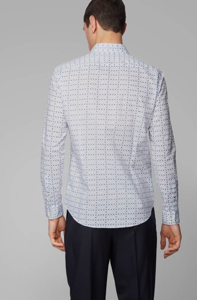 Hugo Boss Slim-fit shirt Lyse Blå | FOnHDKhm