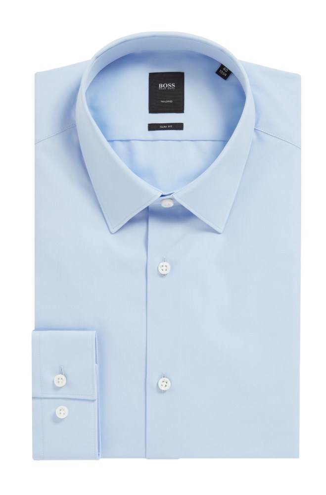 Hugo Boss Slim-fit shirt Lyse Blå | QQ8VsIlm