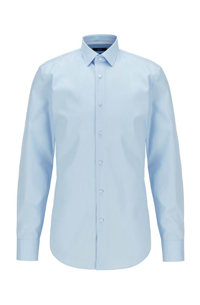 Hugo Boss Slim-fit shirt Lyse Blå | V8xLOxWn