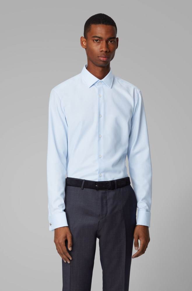 Hugo Boss Slim-fit shirt Lyse Blå | bLebgGSc