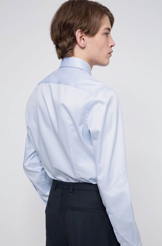 Hugo Boss Slim-fit shirt Lyse Blå | fGajHAf9