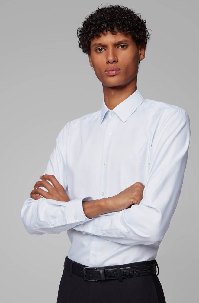 Hugo Boss Slim-fit shirt Lyse Blå | iux4D6zT