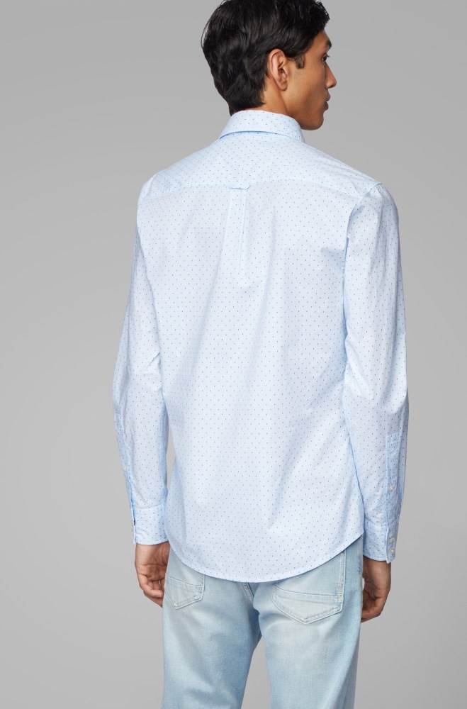 Hugo Boss Slim-fit shirt Lyse Blå | ohNEmhKr