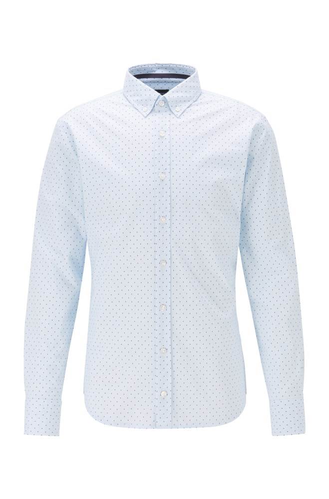 Hugo Boss Slim-fit shirt Lyse Blå | ohNEmhKr