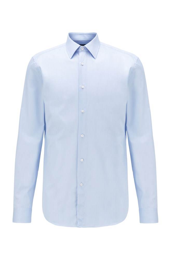 Hugo Boss Slim-fit shirt Lyse Blå | rzU2I0q4