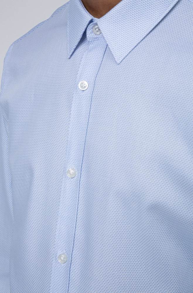 Hugo Boss Slim-fit shirt Lyse Blå | vjFWPsjk