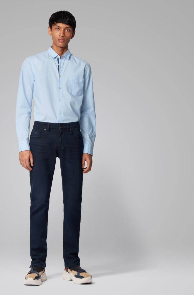 Hugo Boss Slim-fit shirt Lyse Blå | yxQIOGVw