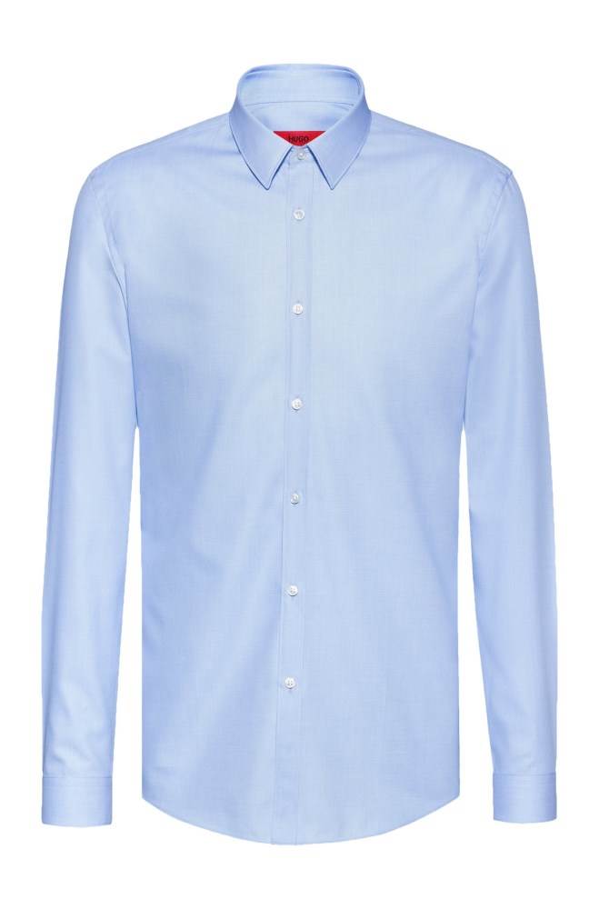 Hugo Boss Slim-fit shirt Lyse Blå | zSynGVkD