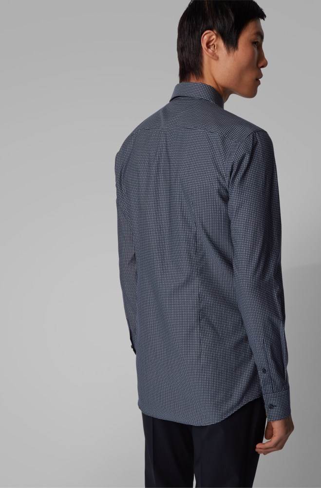 Hugo Boss Slim-fit shirt Mørke Blå | 0YqxdVO2