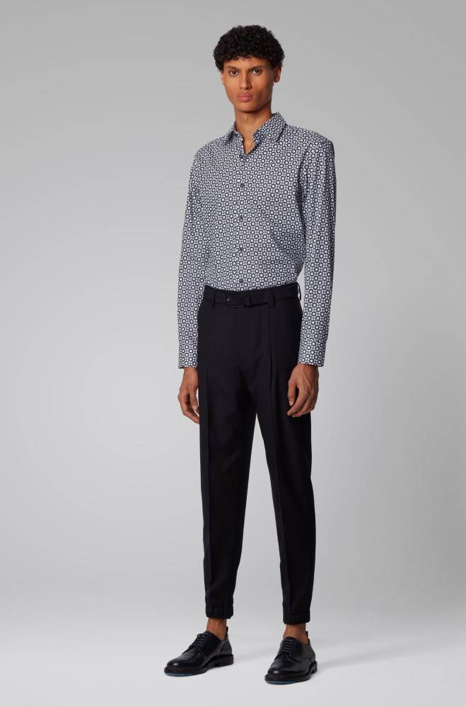 Hugo Boss Slim-fit shirt Mørke Blå | 10jciMHx