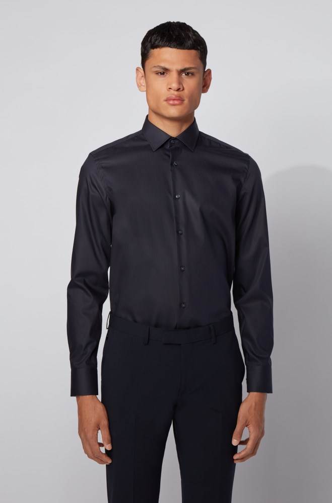 Hugo Boss Slim-fit shirt Mørke Blå | 2W6AbFBa