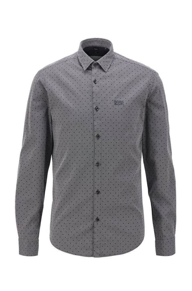 Hugo Boss Slim-fit shirt Mørke Blå | 67yJz6qQ