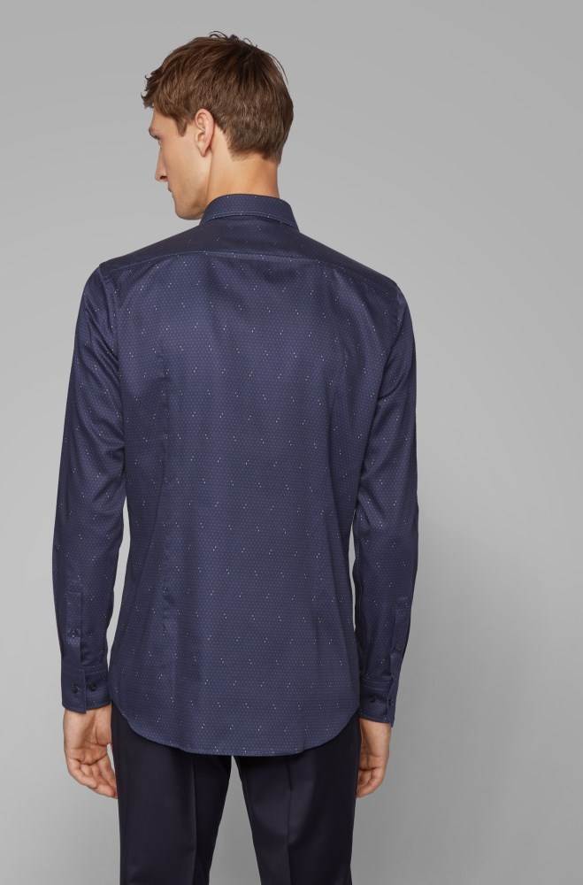 Hugo Boss Slim-fit shirt Mørke Blå | A9VIT9FA