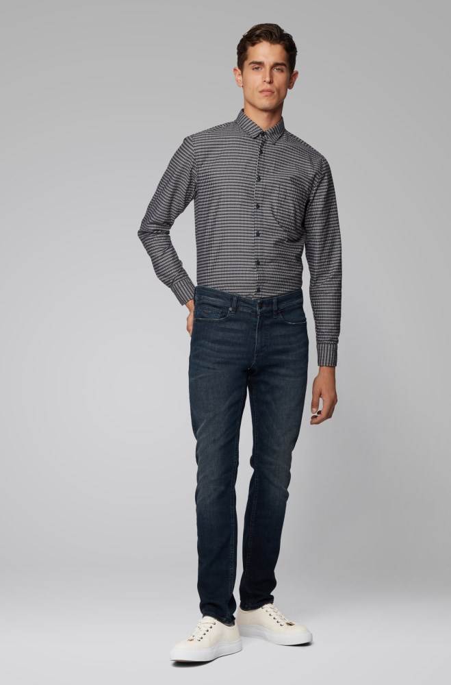 Hugo Boss Slim-fit shirt Mørke Blå | CN4uSnl1