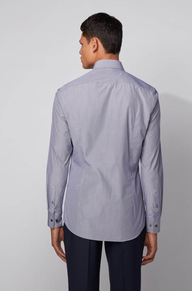 Hugo Boss Slim-fit shirt Mørke Blå | DlFBg7B7