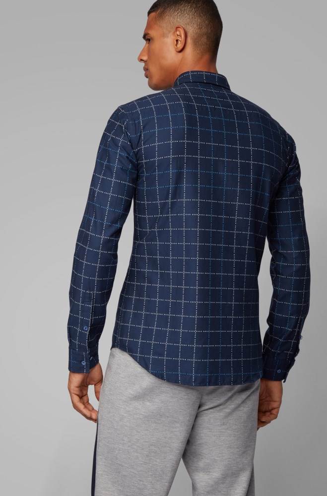 Hugo Boss Slim-fit shirt Mørke Blå | GN6ICUR0