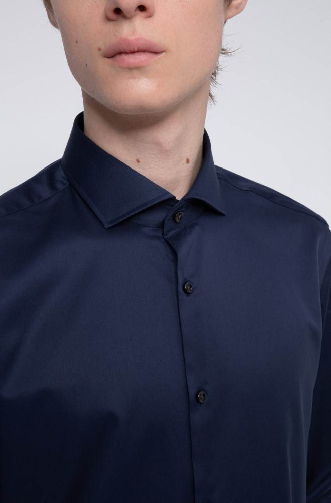 Hugo Boss Slim-fit shirt Mørke Blå | MS5k7l5I