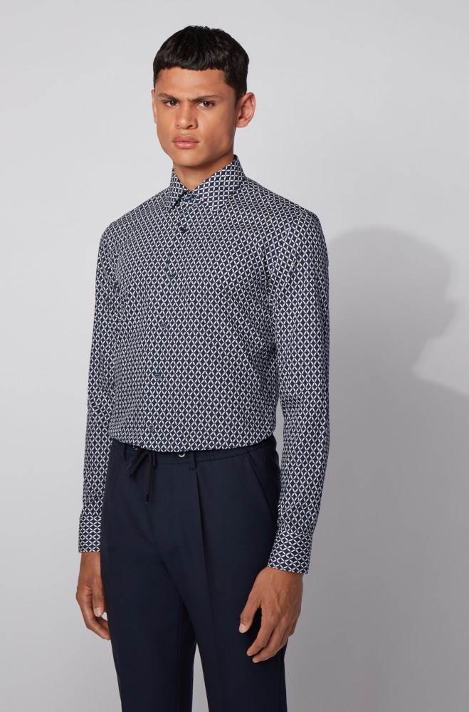 Hugo Boss Slim-fit shirt Mørke Blå | W9943S3t