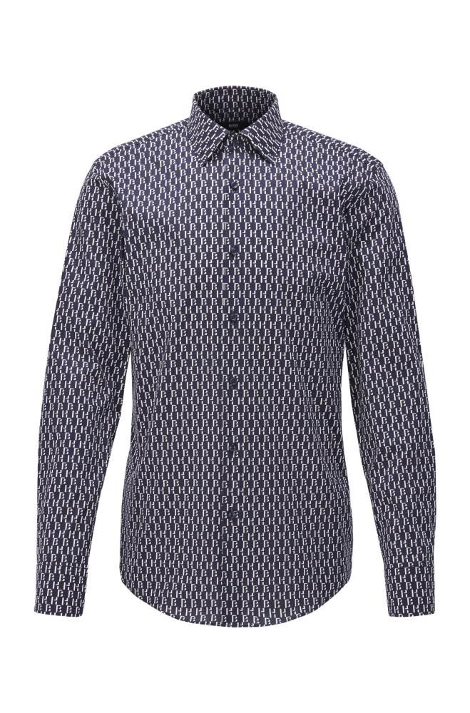 Hugo Boss Slim-fit shirt Mørke Blå | bHpIEkuC