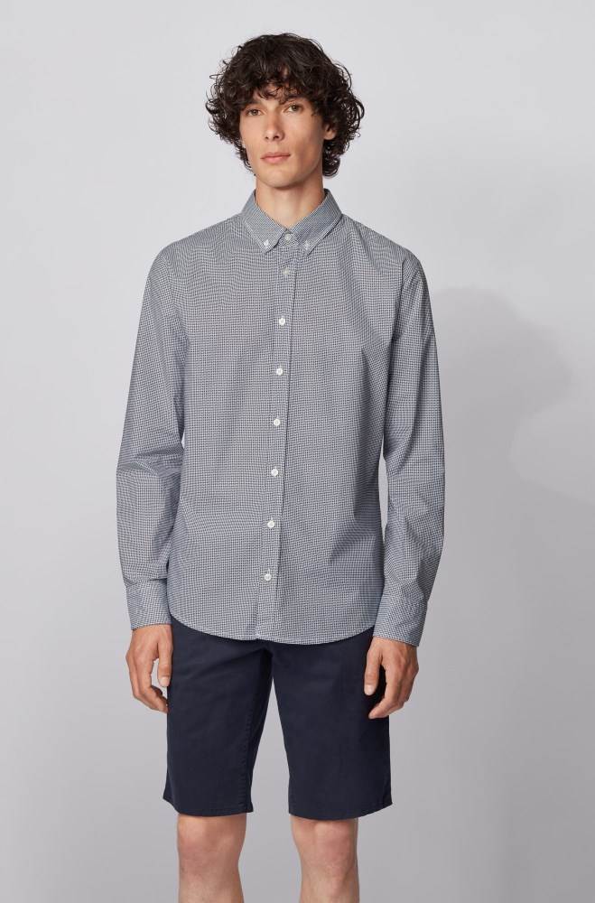 Hugo Boss Slim-fit shirt Mørke Blå | ct9xcVOZ