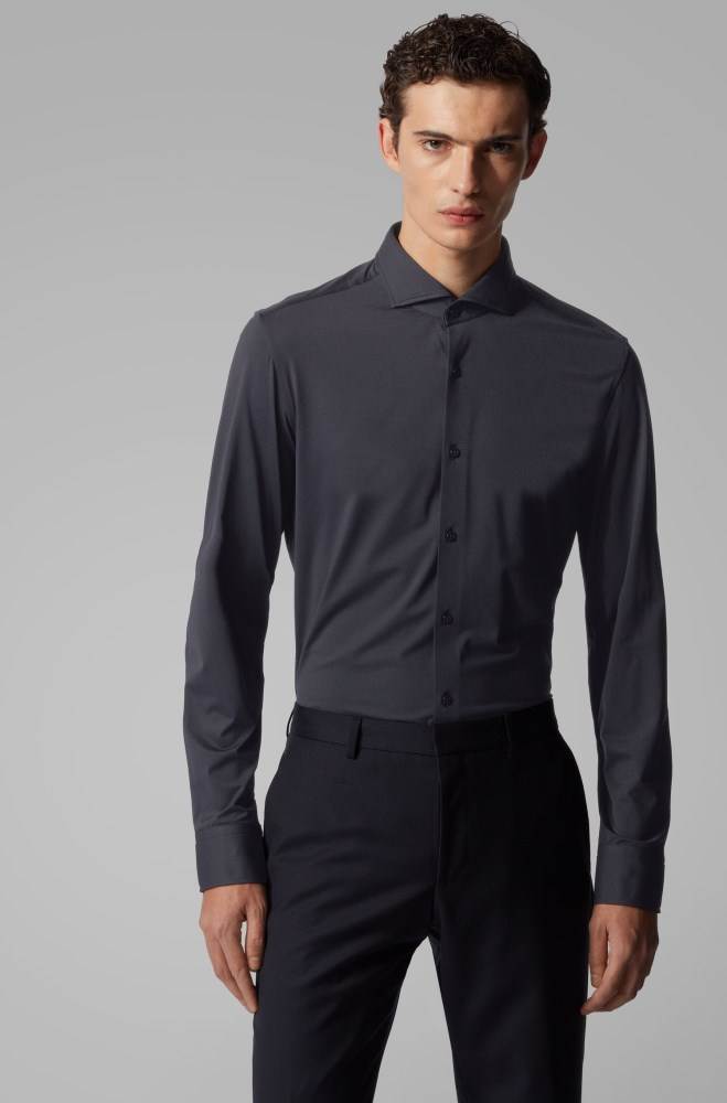 Hugo Boss Slim-fit shirt Mørke Blå | jf0vlEEE