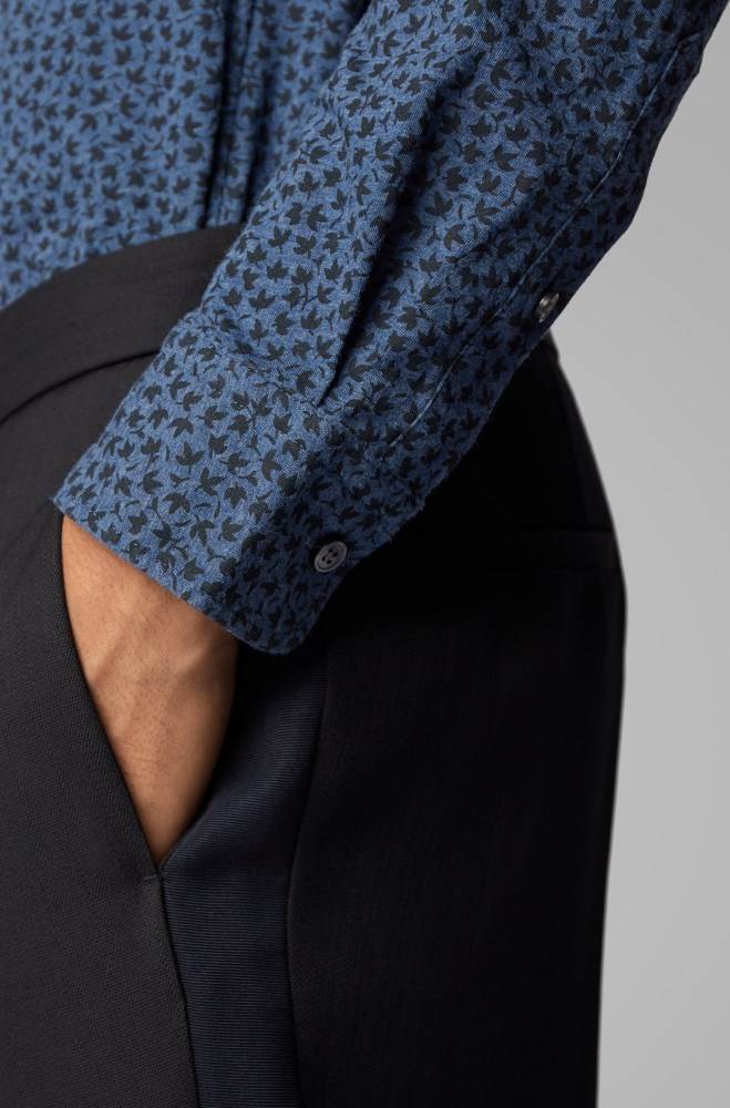 Hugo Boss Slim-fit shirt Mørke Blå | r3CMiNJe