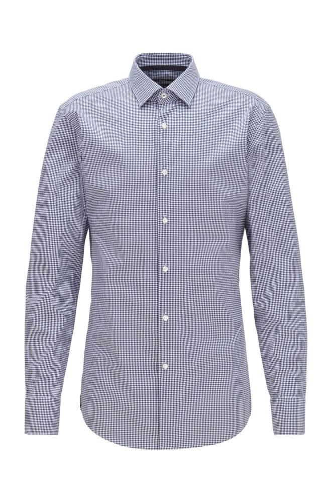 Hugo Boss Slim-fit shirt Mørke Blå | xuSR56Kz