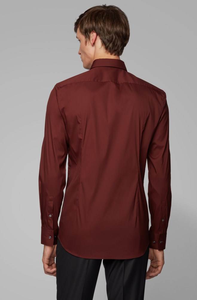 Hugo Boss Slim-fit shirt Mørke Rød | Kt6pAM0t