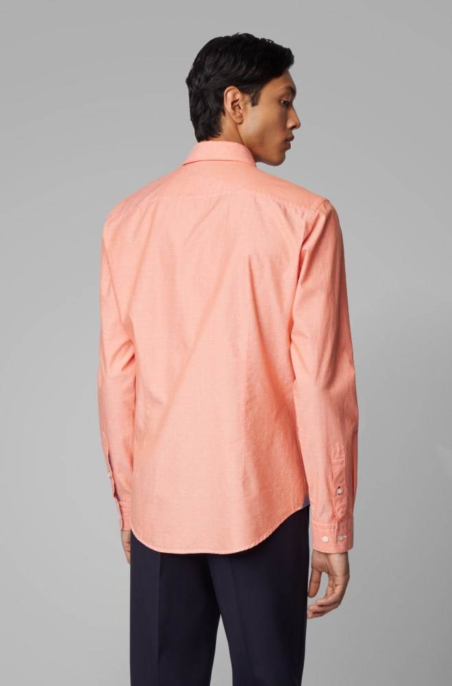 Hugo Boss Slim-fit shirt Oransje | rRjkv5kI