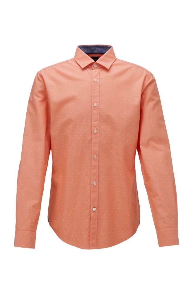 Hugo Boss Slim-fit shirt Oransje | rRjkv5kI