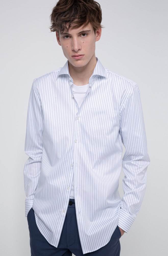 Hugo Boss Slim-fit shirt Patterned | SGJUT27x