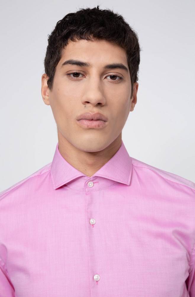 Hugo Boss Slim-fit shirt Rosa | tOvv4jFy