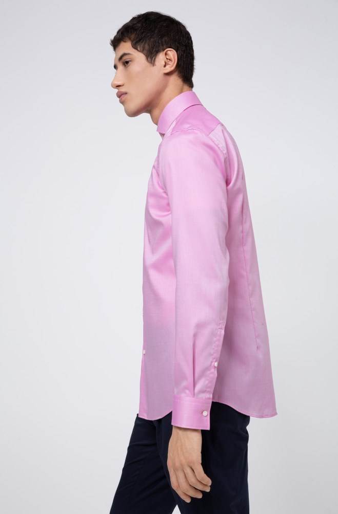 Hugo Boss Slim-fit shirt Rosa | tOvv4jFy