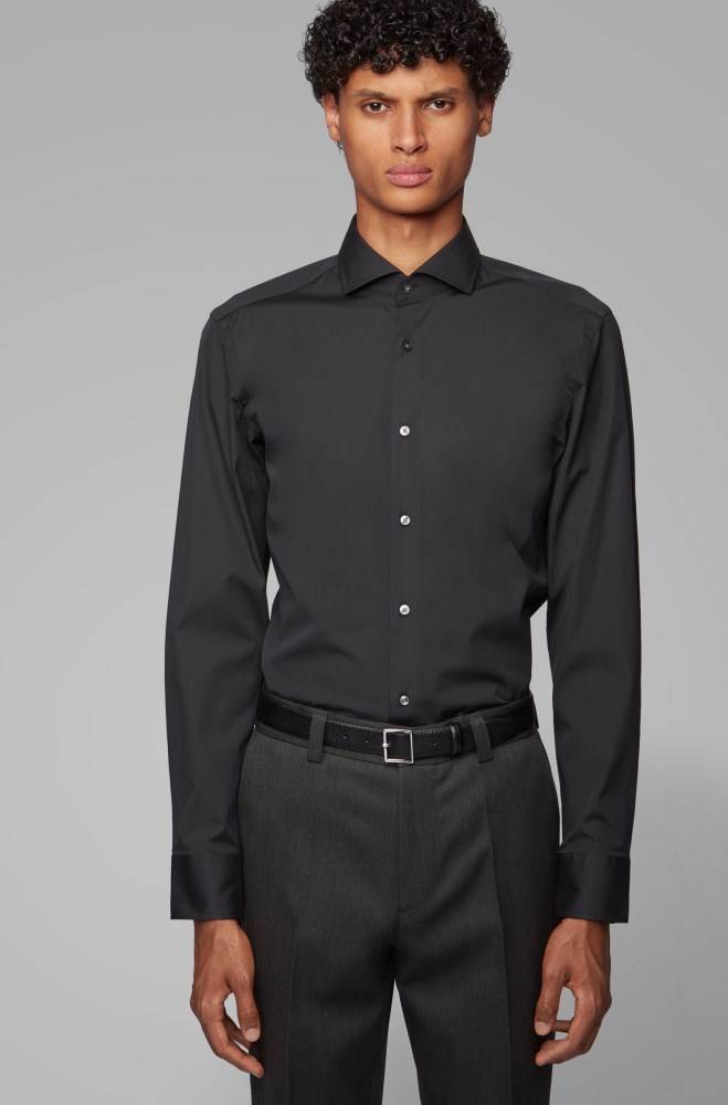 Hugo Boss Slim-fit shirt Svarte | WMfmhwQR