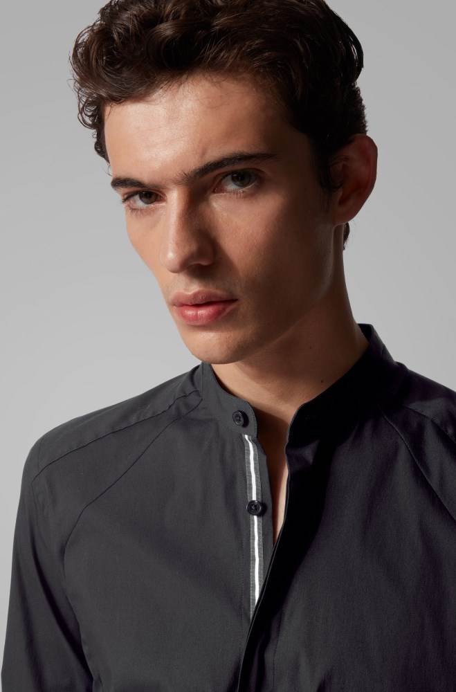 Hugo Boss Slim-fit shirt Svarte | gqXXlGoA