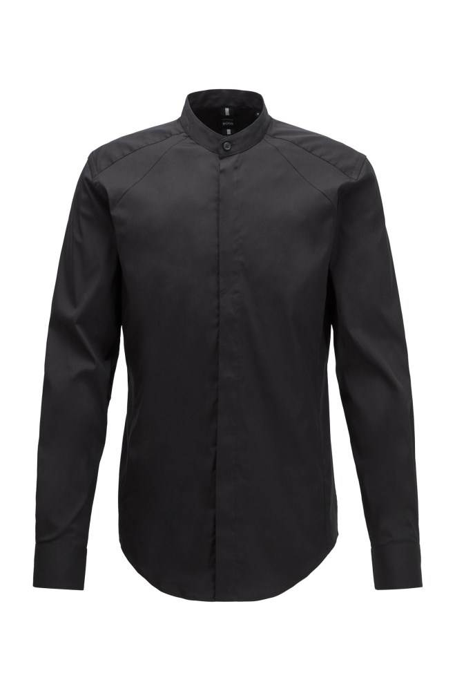 Hugo Boss Slim-fit shirt Svarte | gqXXlGoA