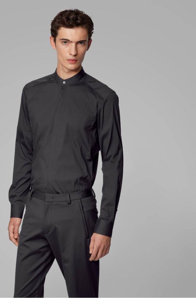 Hugo Boss Slim-fit shirt Svarte | gqXXlGoA