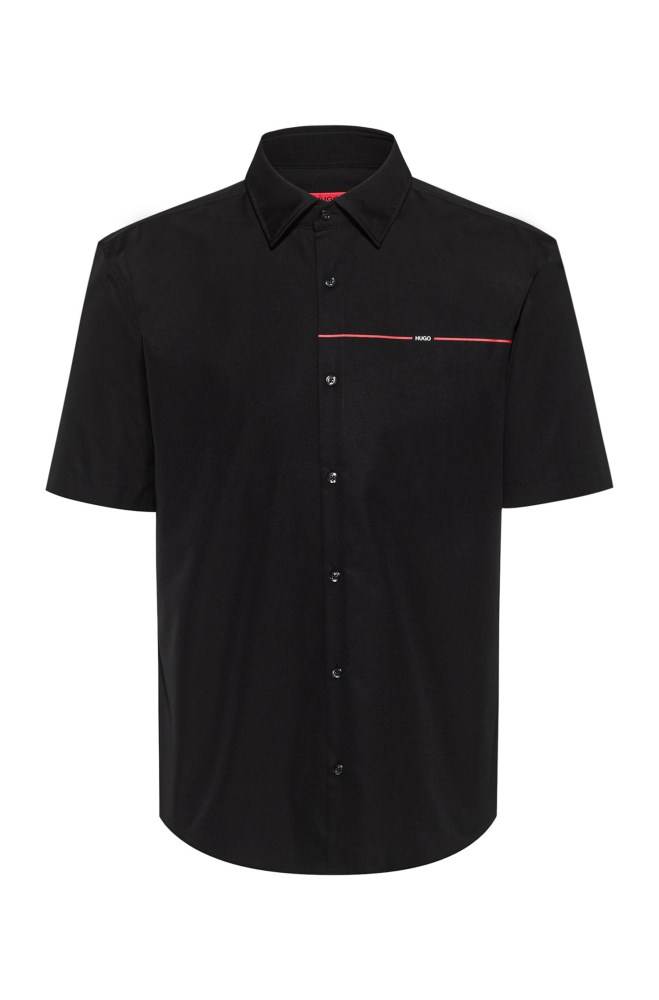 Hugo Boss Slim-fit shirt Svarte | m1E67o1w