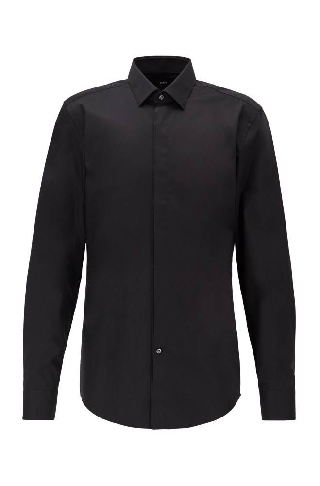 Hugo Boss Slim-fit shirt Svarte | mniMoJ7e